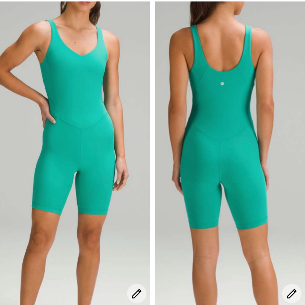 Lululemon Align Bodysuit 8” Maldives Green Size 2 Nwt